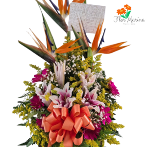 Arreglo Florar Con Lirios Y Aves Del Paraíso