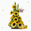 Arreglo con 11 Girasoles + chocolates + globo