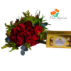 Ramillete de Rosas Con Chocolates Ferrero